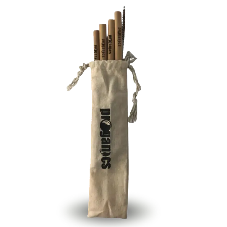 Proganics Bamboo Straw Pack with Cleaning Brush