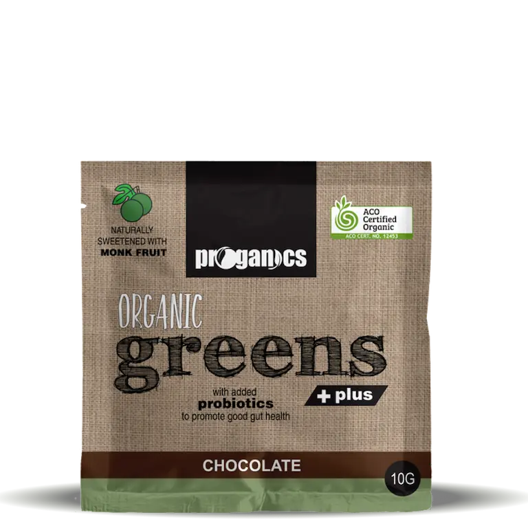 Delicious Organic Greens Plus - Chocolate Flavour – Proganics Australia